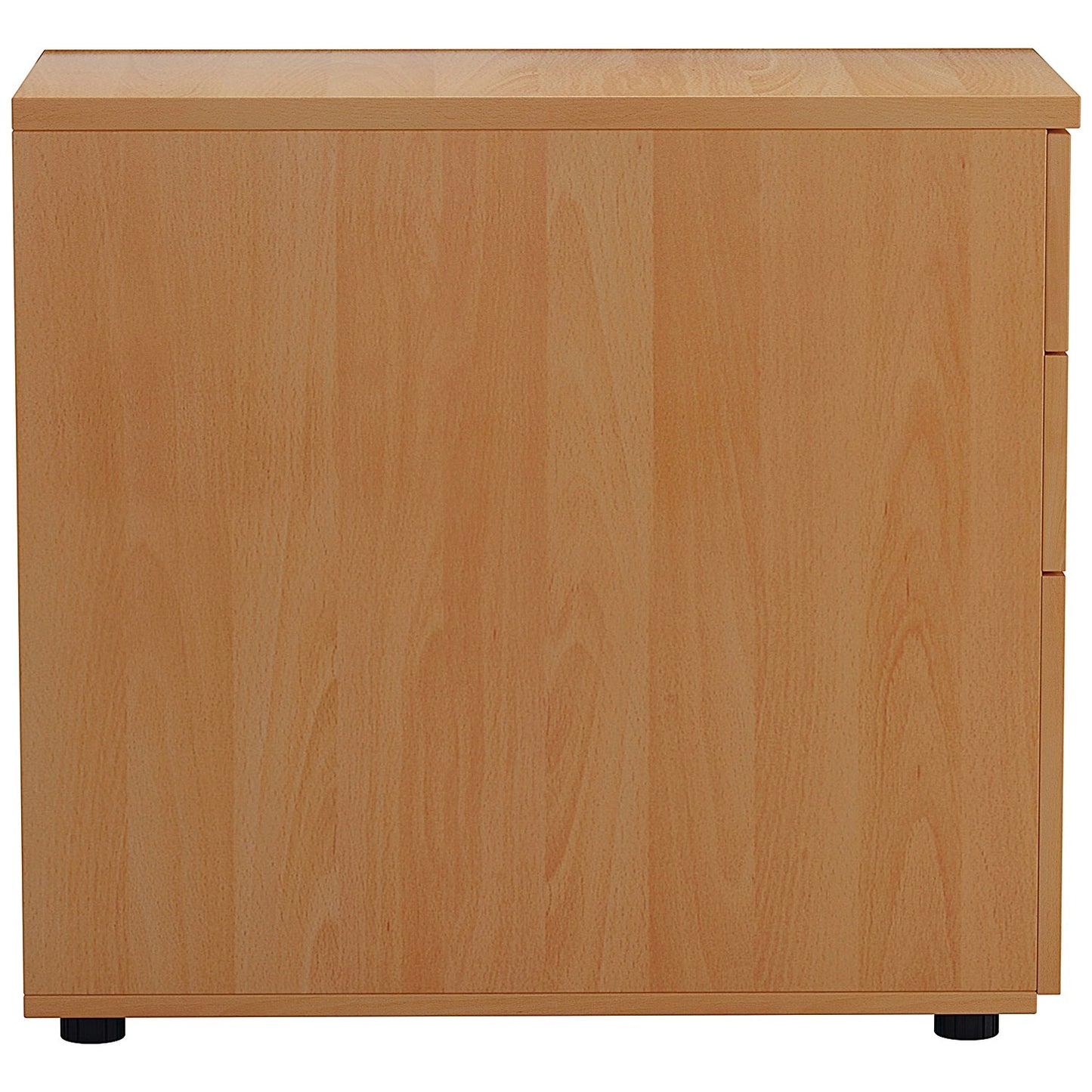 First 3 Drawer Desk High Pedestal, 800mm Deep, Beech