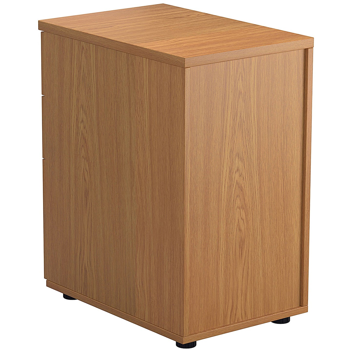First 3 Drawer Desk High Pedestal, 800mm Deep, Oak