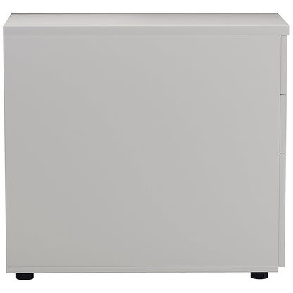 First 3 Drawer Desk High Pedestal, 800mm Deep, White