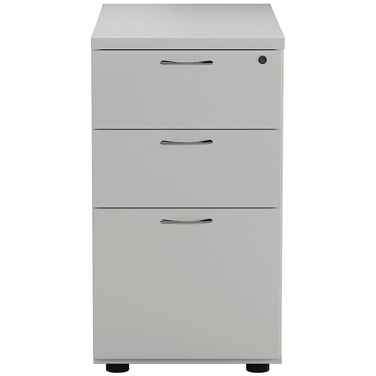 First 3 Drawer Desk High Pedestal, 800mm Deep, White