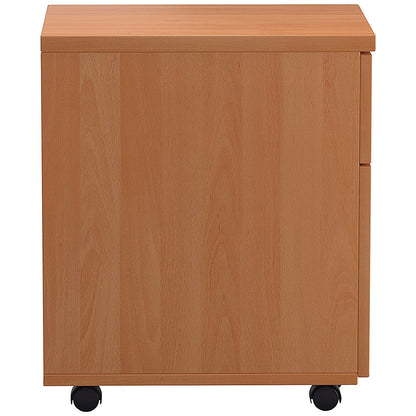 First 2 Drawer Mobile Pedestal, Beech