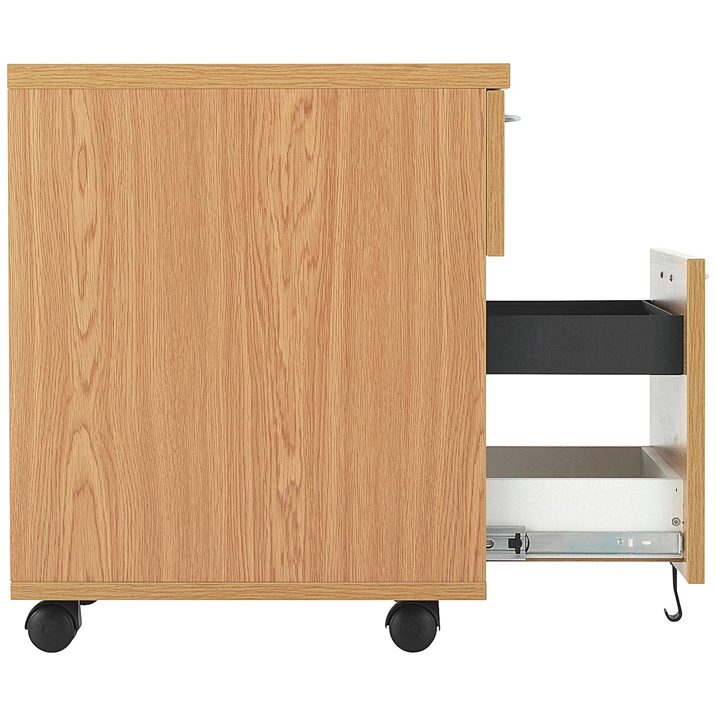 First 2 Drawer Mobile Pedestal, Oak