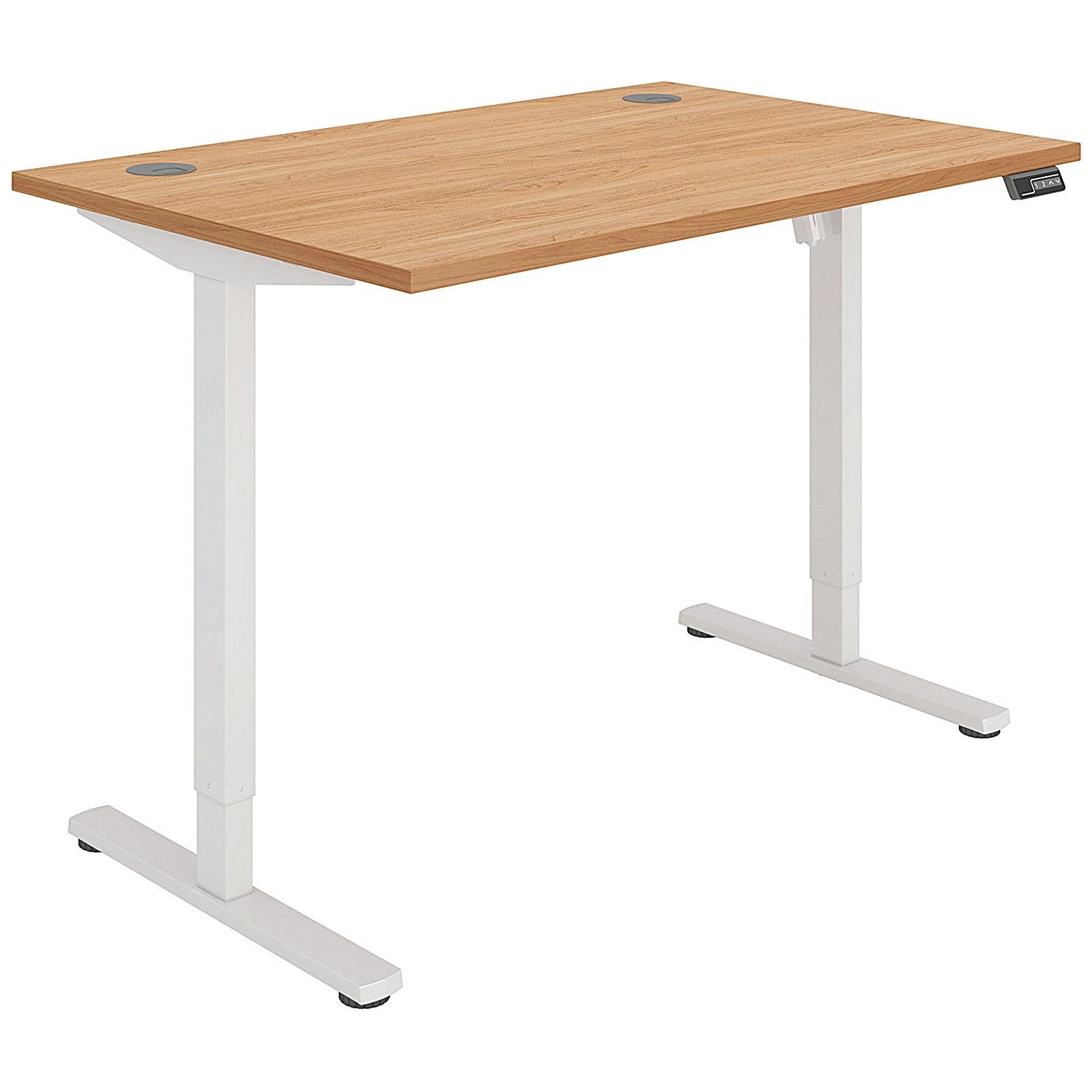 Polaris Single Motor Sit-Stand Desk, White Leg, 1200mm, Beech Top Easy2Order : KF800080