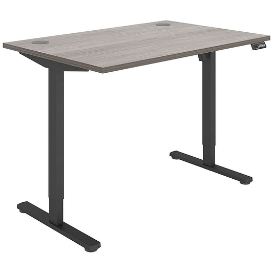 Polaris Single Motor Sit-Stand Desk, Black Leg, 1200mm, Grey Oak Top Easy2Order : KF800081