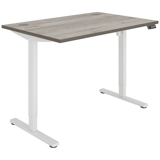 Polaris Single Motor Sit-Stand Desk, White Leg, 1200mm, Grey Oak Top Easy2Order : KF800082
