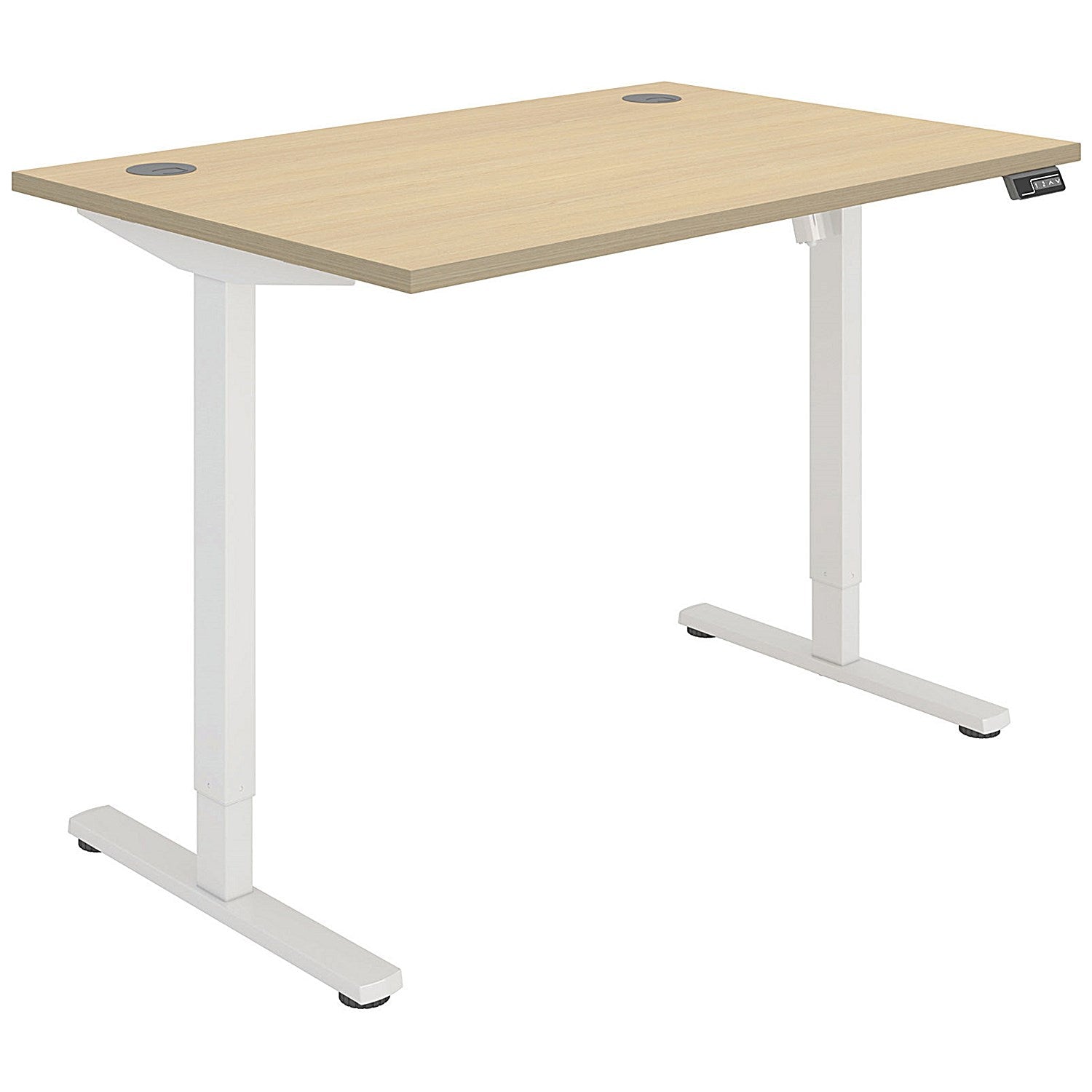 Polaris Single Motor Sit-Stand Desk, White Leg, 1200mm, Oak Top Easy2Order : KF800084