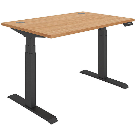 Polaris Dual Motor Sit-Stand Desk, Black Leg, 1200mm, Beech Top Easy2Order : KF800097