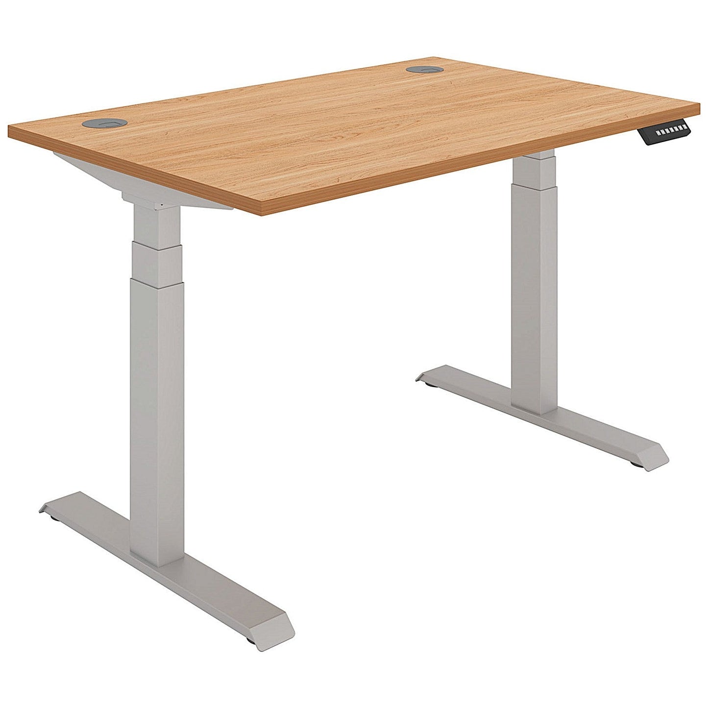 Polaris Dual Motor Sit-Stand Desk, Silver Leg, 1200mm, Beech Top Easy2Order : KF800098