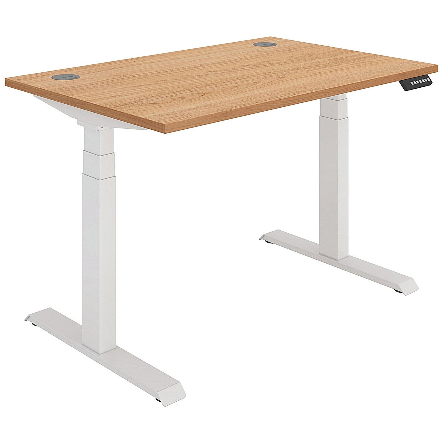 Polaris Dual Motor Sit-Stand Desk, White Leg, 1200mm, Beech Top Easy2Order : KF800099