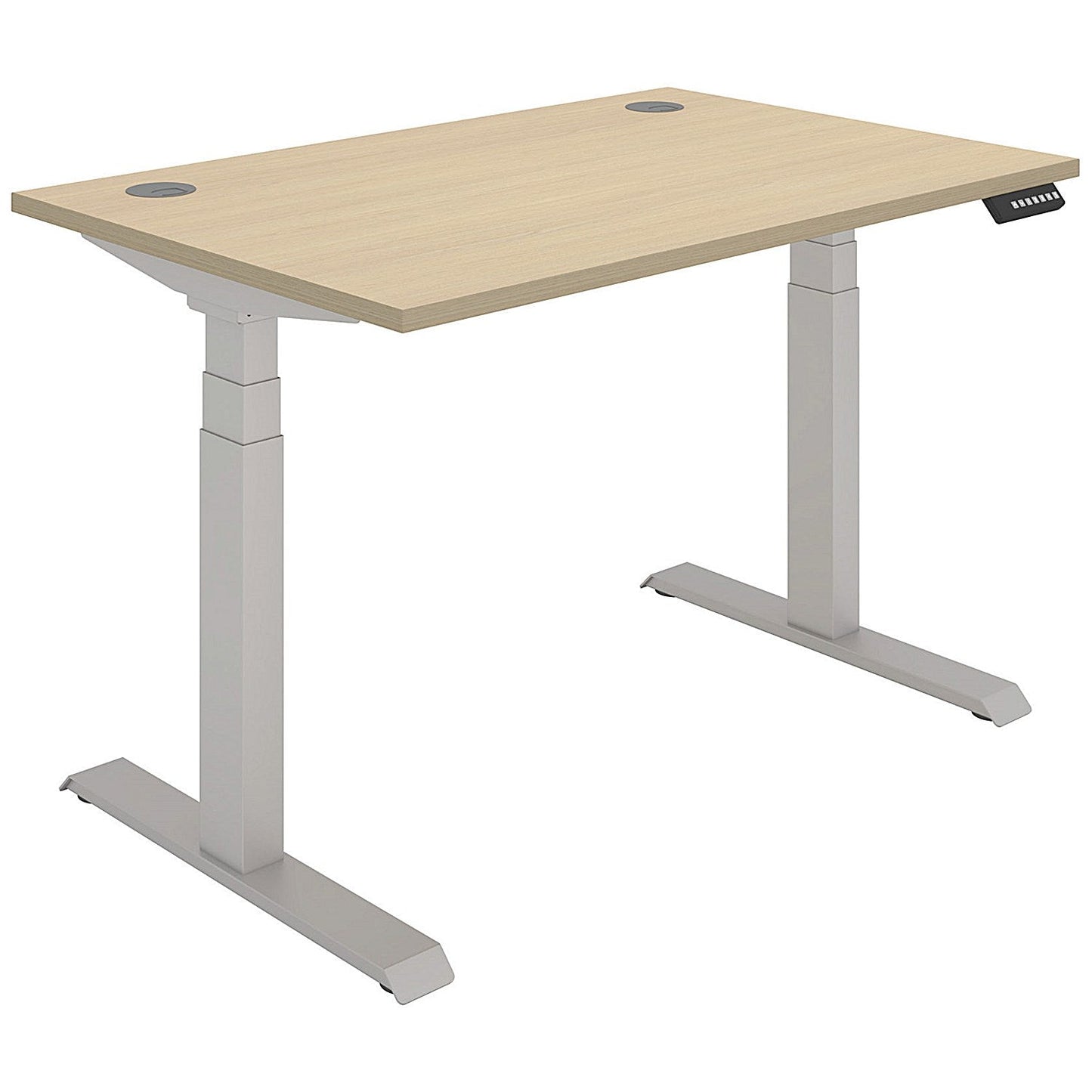Polaris Dual Motor Sit-Stand Desk, Silver Leg, 1200mm, Oak Top Easy2Order : KF800104
