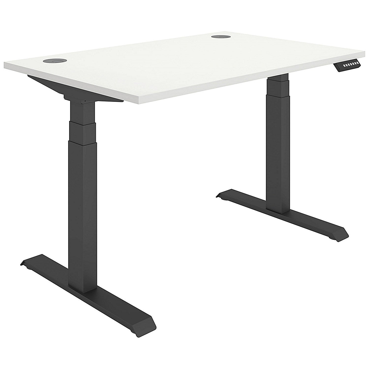 Polaris Dual Motor Sit-Stand Desk, Black Leg, 1200mm, White Top Easy2Order : KF800106