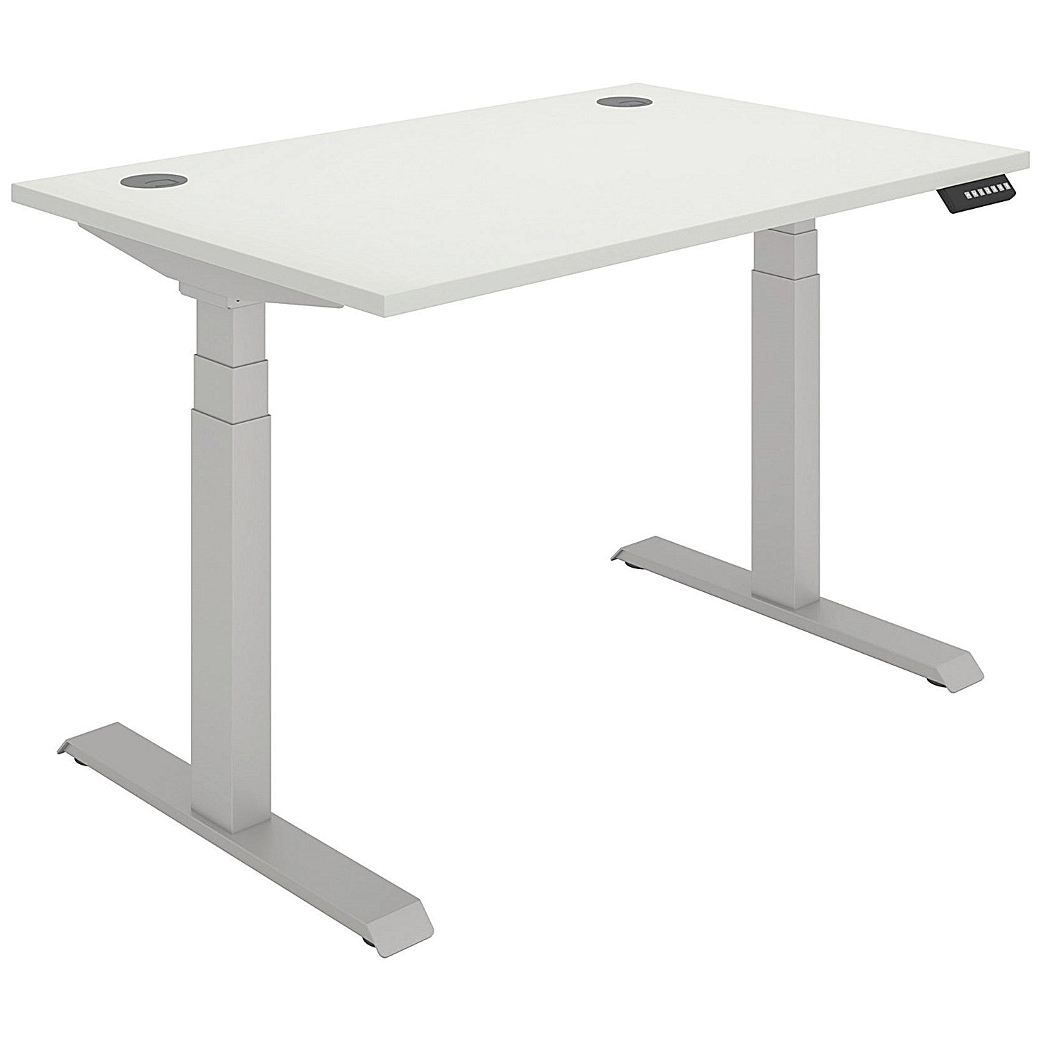 Polaris Dual Motor Sit-Stand Desk, Silver Leg, 1200mm, White Top Easy2Order : KF800107