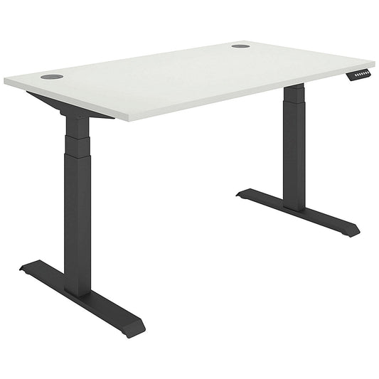 Polaris Dual Motor Sit-Stand Desk, Black Leg, 1400mm, White Top Easy2Order : KF800119