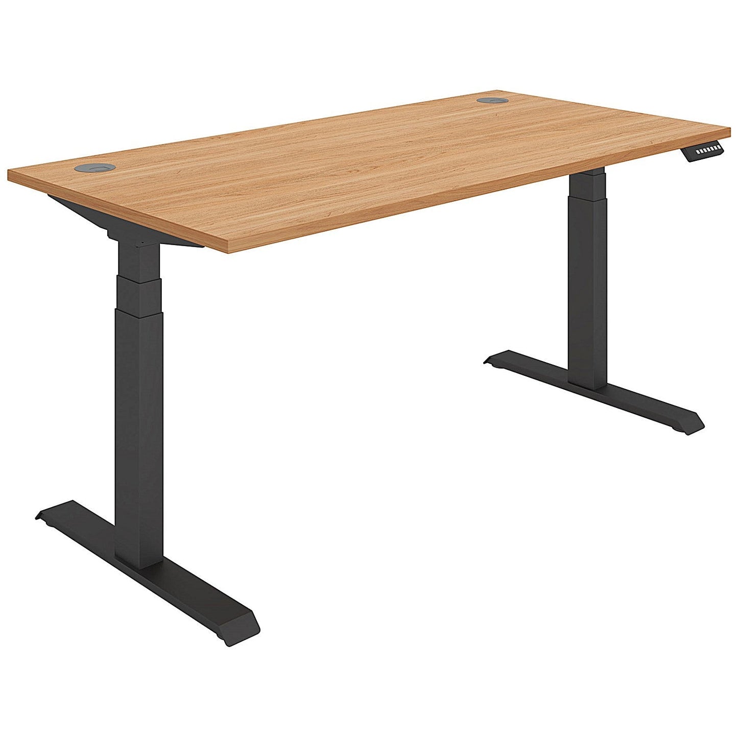 Polaris Dual Motor Sit-Stand Desk, Black Leg, 1600mm, Beech Top Easy2Order : KF800122