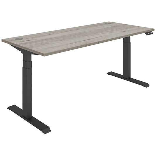 Polaris Dual Motor Sit-Stand Desk, Black Leg, 1800mm, Grey Oak Top Easy2Order : KF800137