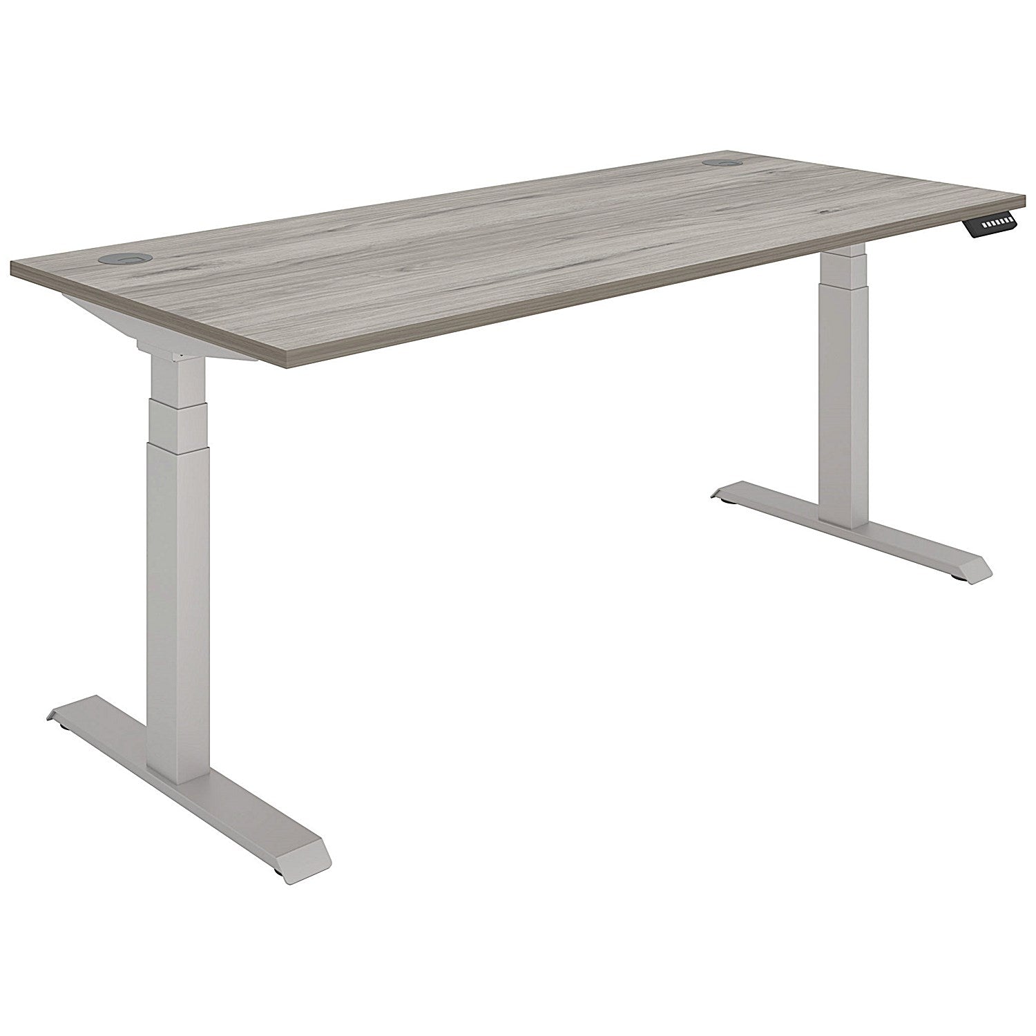 Polaris Dual Motor Sit-Stand Desk, Silver Leg, 1800mm, Grey Oak Top Easy2Order : KF800138