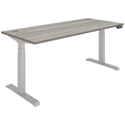 Polaris Dual Motor Sit-Stand Desk, Silver Leg, 1800mm, Grey Oak Top Easy2Order : KF800138