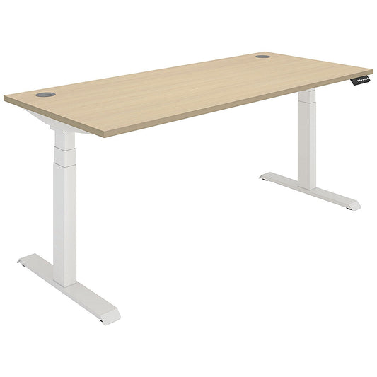 Polaris Dual Motor Sit-Stand Desk, White Leg, 1800mm, Oak Top Easy2Order : KF800142