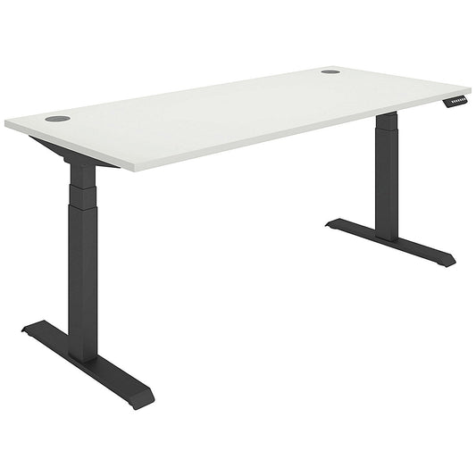 Polaris Dual Motor Sit-Stand Desk, Black Leg, 1800mm, White Top Easy2Order : KF800143