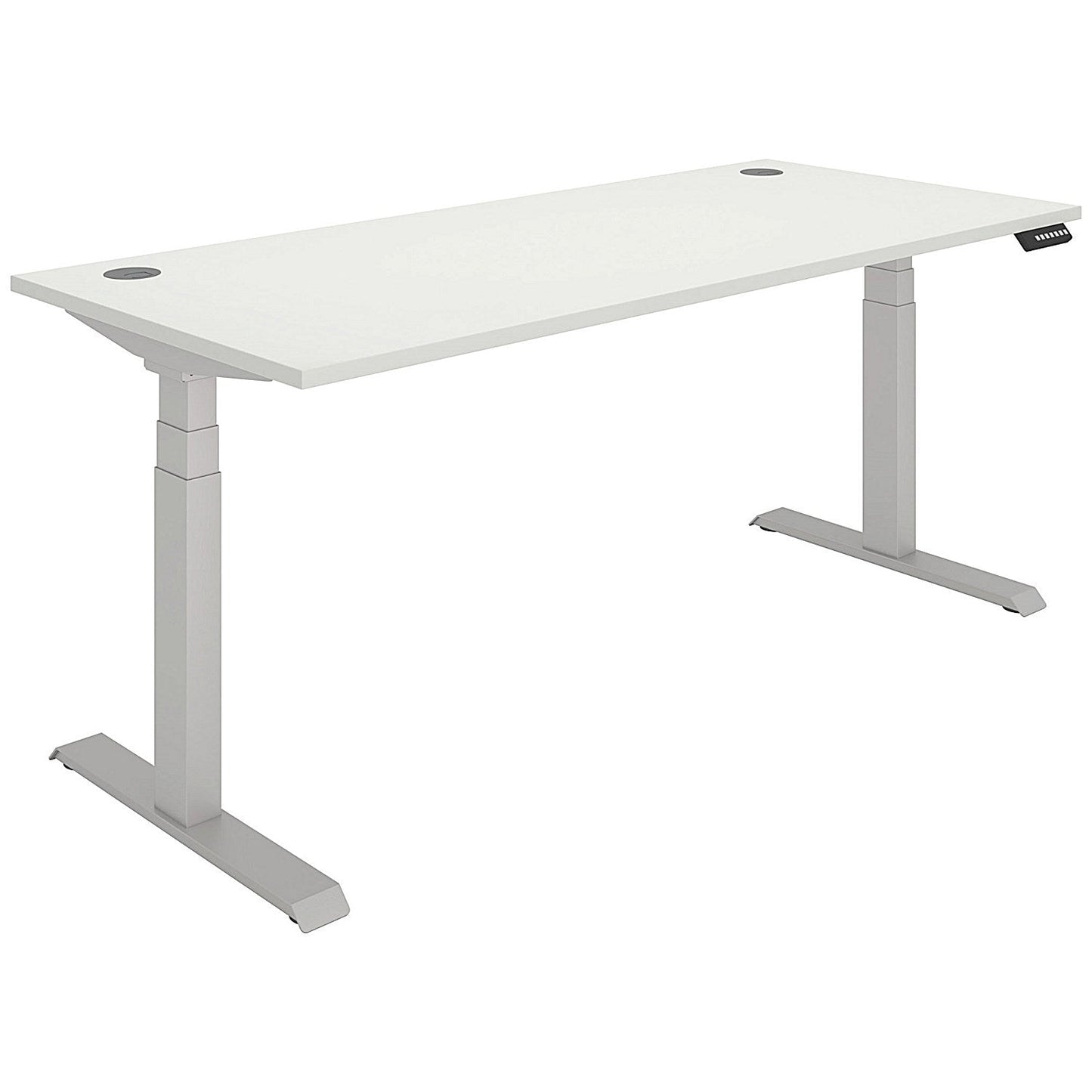 Polaris Dual Motor Sit-Stand Desk, Silver Leg, 1800mm, White Top Easy2Order : KF800144