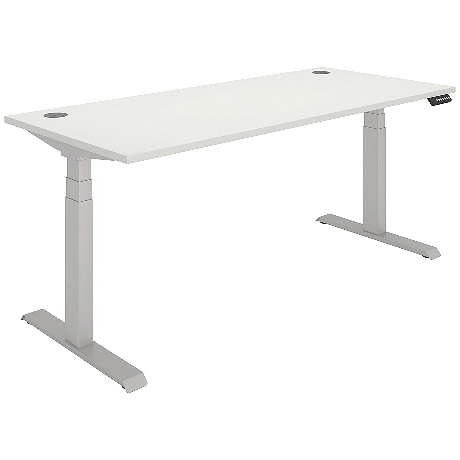 Polaris Dual Motor Sit-Stand Desk, Silver Leg, 1800mm, White Top Easy2Order : KF800144