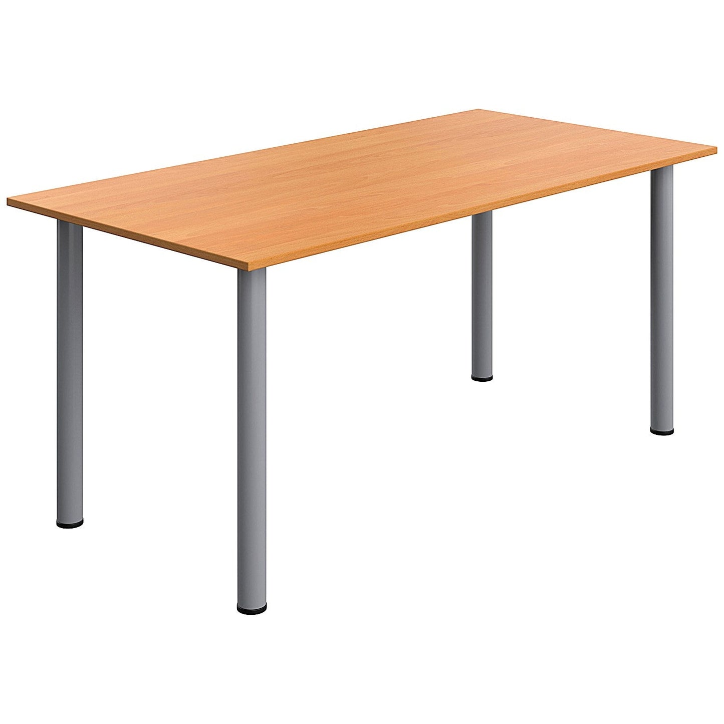 Serrion Pole Leg Rectangular Table, 1600x800mm, Beech Easy2Order : KF800237