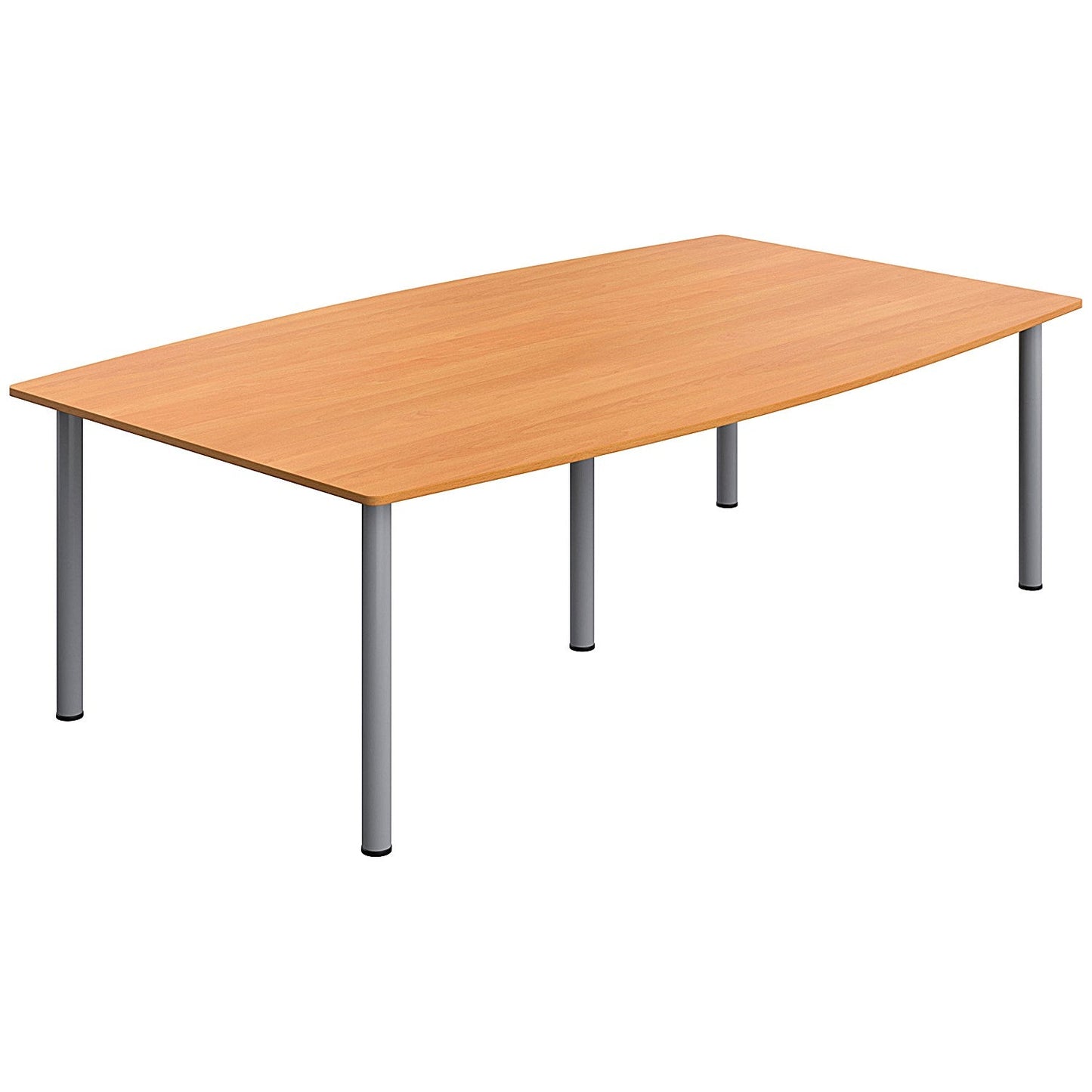 Serrion Pole Leg Barrel Shaped Table, 2400x1200mm, Beech Easy2Order : KF800240