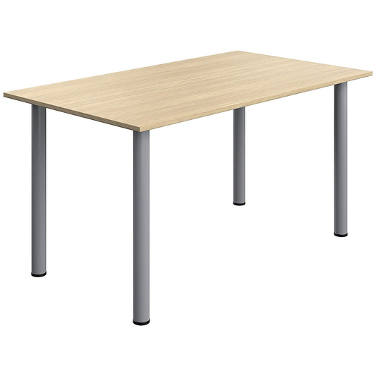 Serrion Pole Leg Rectangular Table, 1400x800mm, Oak Easy2Order : KF800259