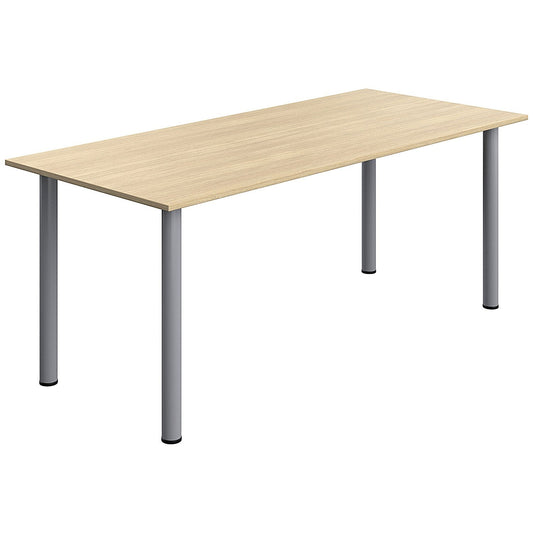 Serrion Pole Leg Rectangular Table, 1800x800mm, Oak Easy2Order : KF800261