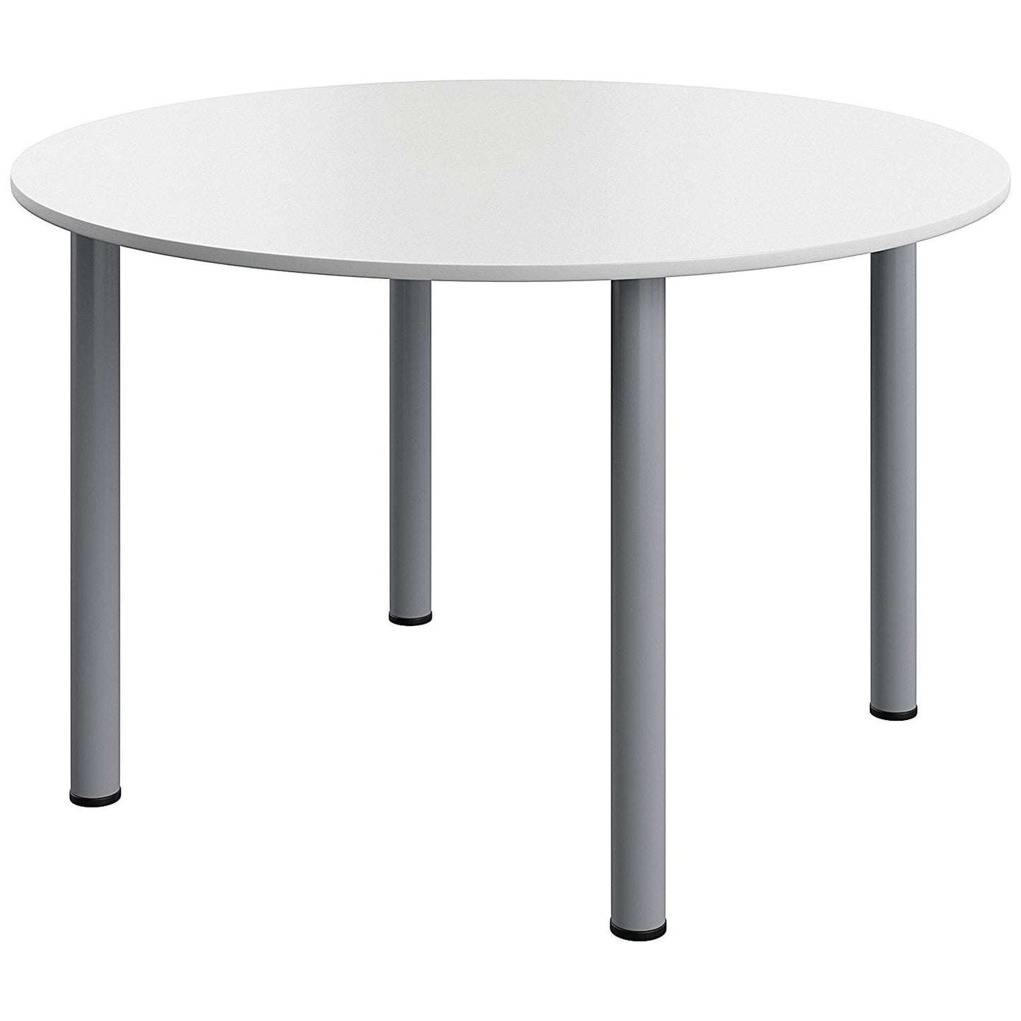Serrion Pole Leg Round Meeting Table, 1200mm Wide, White Easy2Order : KF800280