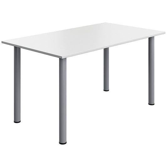 Serrion Pole Leg Rectangular Table, 1400x800mm, White Easy2Order : KF800282