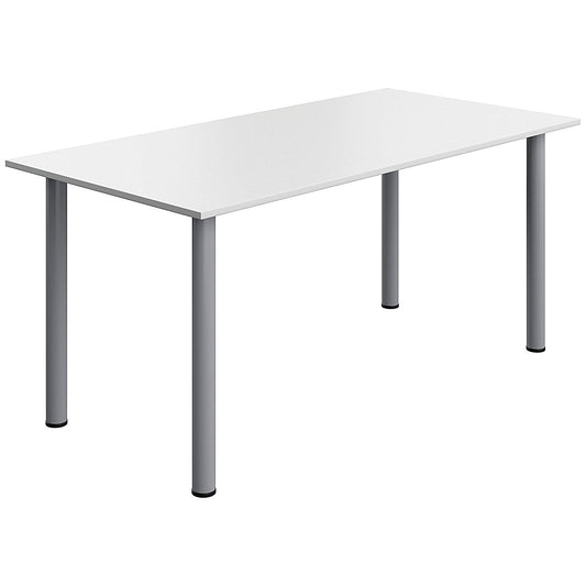 Serrion Pole Leg Rectangular Table, 1600x800mm, White Easy2Order : KF800283
