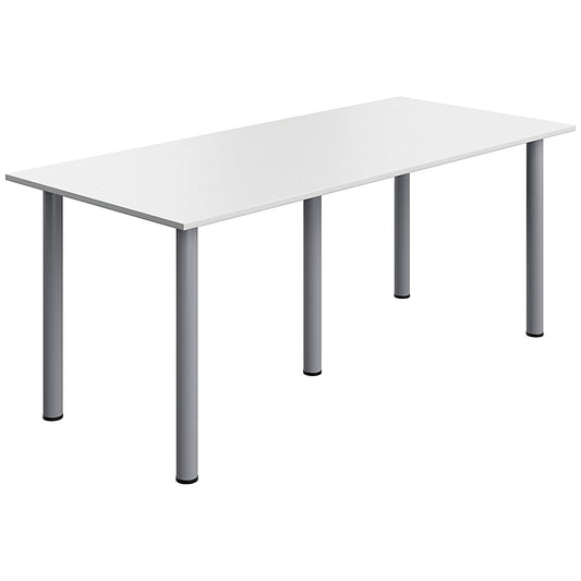 Serrion Pole Leg Rectangular Table, 1800x800mm, White Easy2Order : KF800284