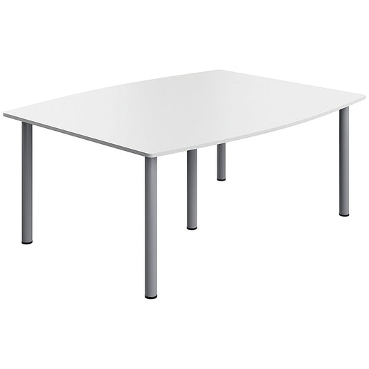 Serrion Pole Leg Barrel Shaped Table, 1800x1200mm, White Easy2Order : KF800285