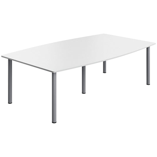 Serrion Pole Leg Barrel Shaped Table, 2400x1200mm, White Easy2Order : KF800286