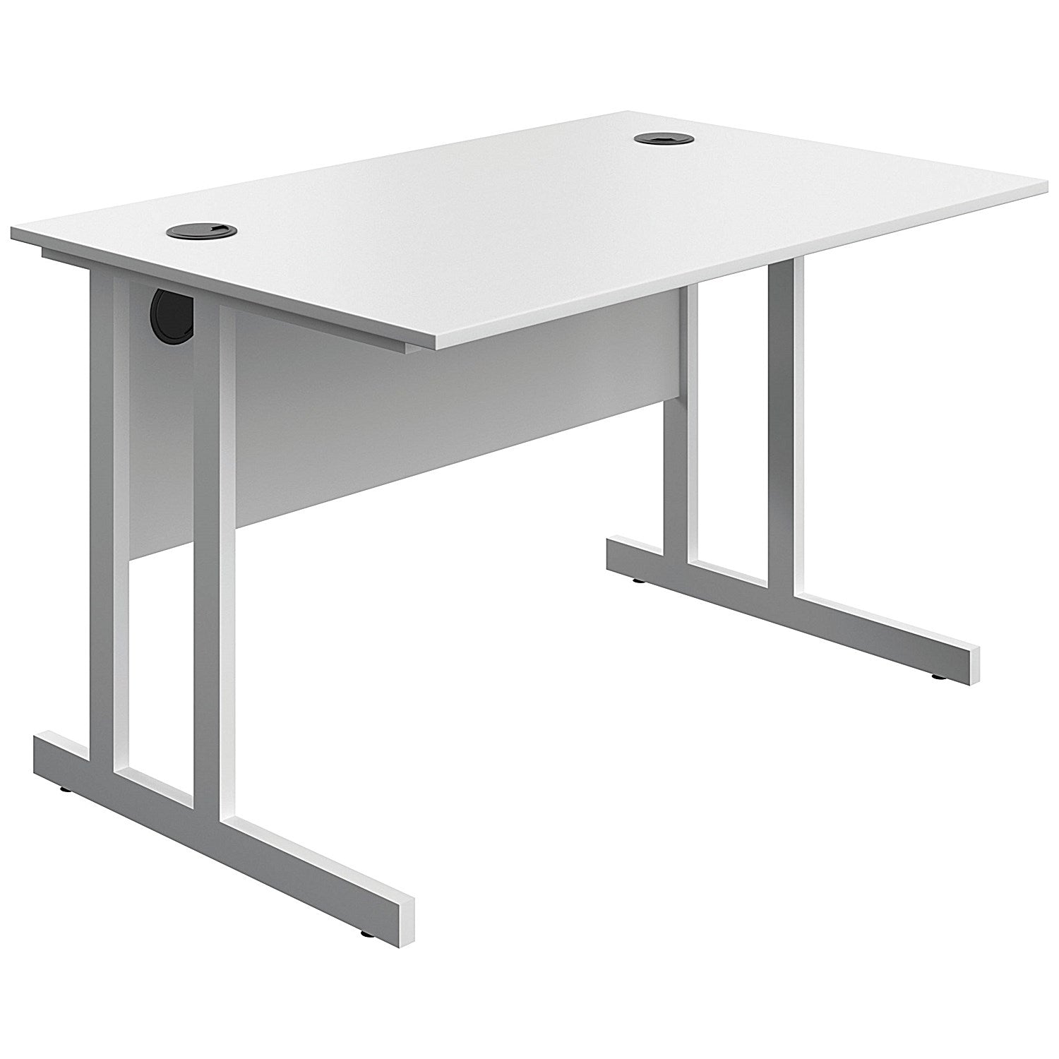 Serrion 1200mm Rectangular Desk, White Double Cantilever Legs, White Easy2Order : KF800310