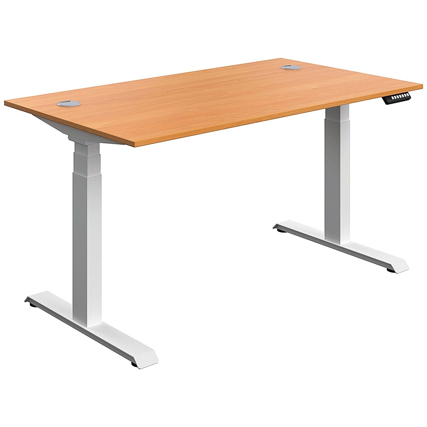 Serrion Dual Motor Sit-Stand Desk, White Leg, 1400mm, Bech Top Easy2Order : KF800337