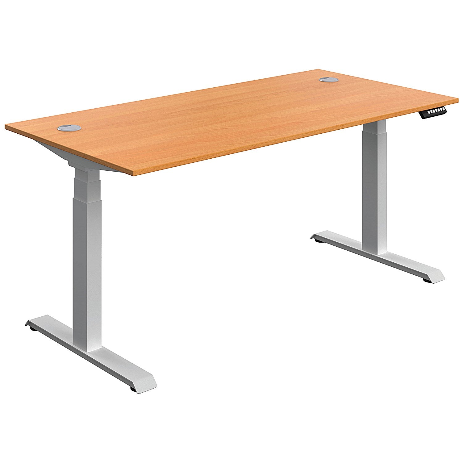 Serrion Dual Motor Sit-Stand Desk, Silver Leg, 1600mm, Bech Top Easy2Order : KF800347