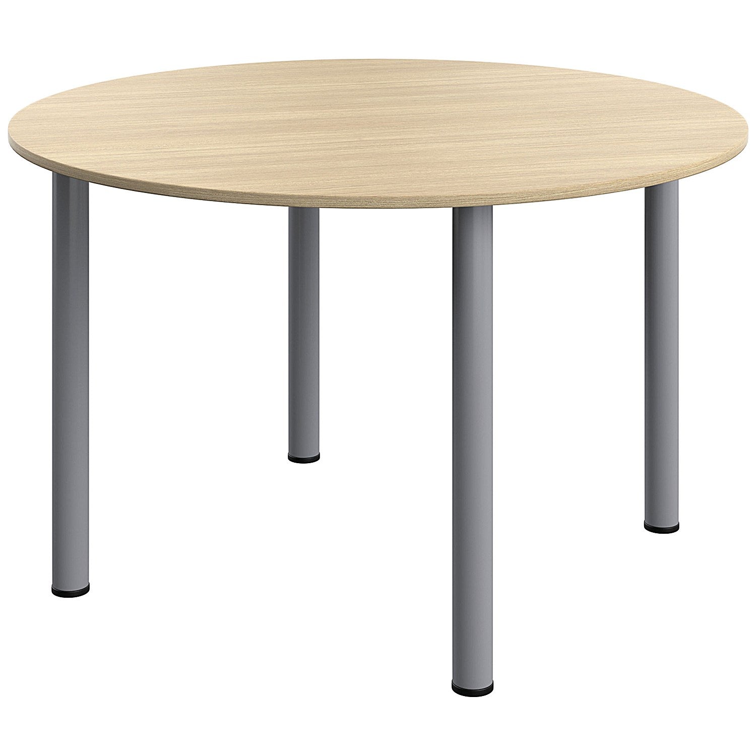 Serrion Pole Leg Round Meeting Table, 1200mm Wide, Oak Easy2Order : KF800370