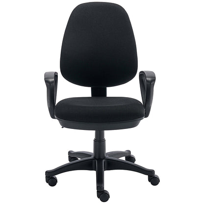 Two Lever Sheaf Operator Chair Black with Fixed Arms