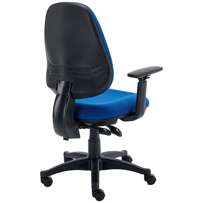 Two Lever Sheaf Operator Chair Royal Blue with Adjustable Arms
