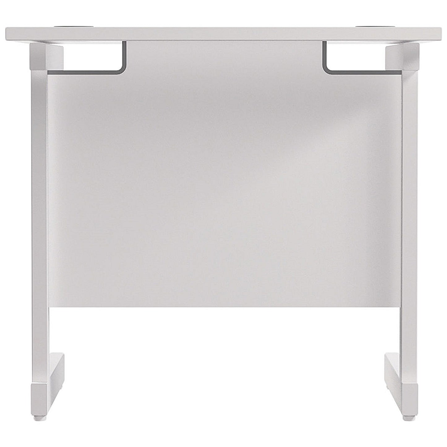 Jemini 800mm Slim Rectangular Desk, White Cantilever Leg, White