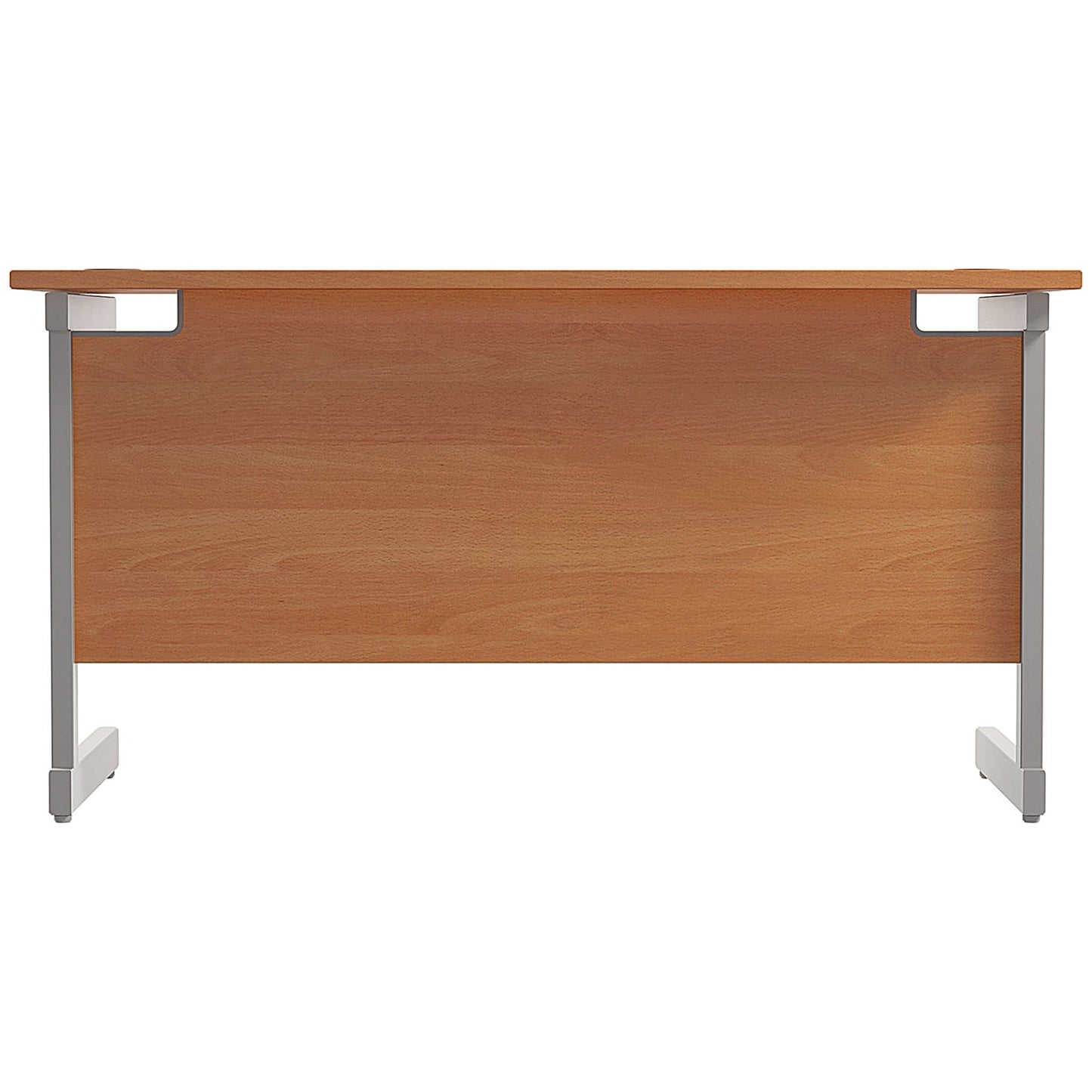 Jemini 1200mm Slim Rectangular Desk, Silver Cantilever Leg, Beech