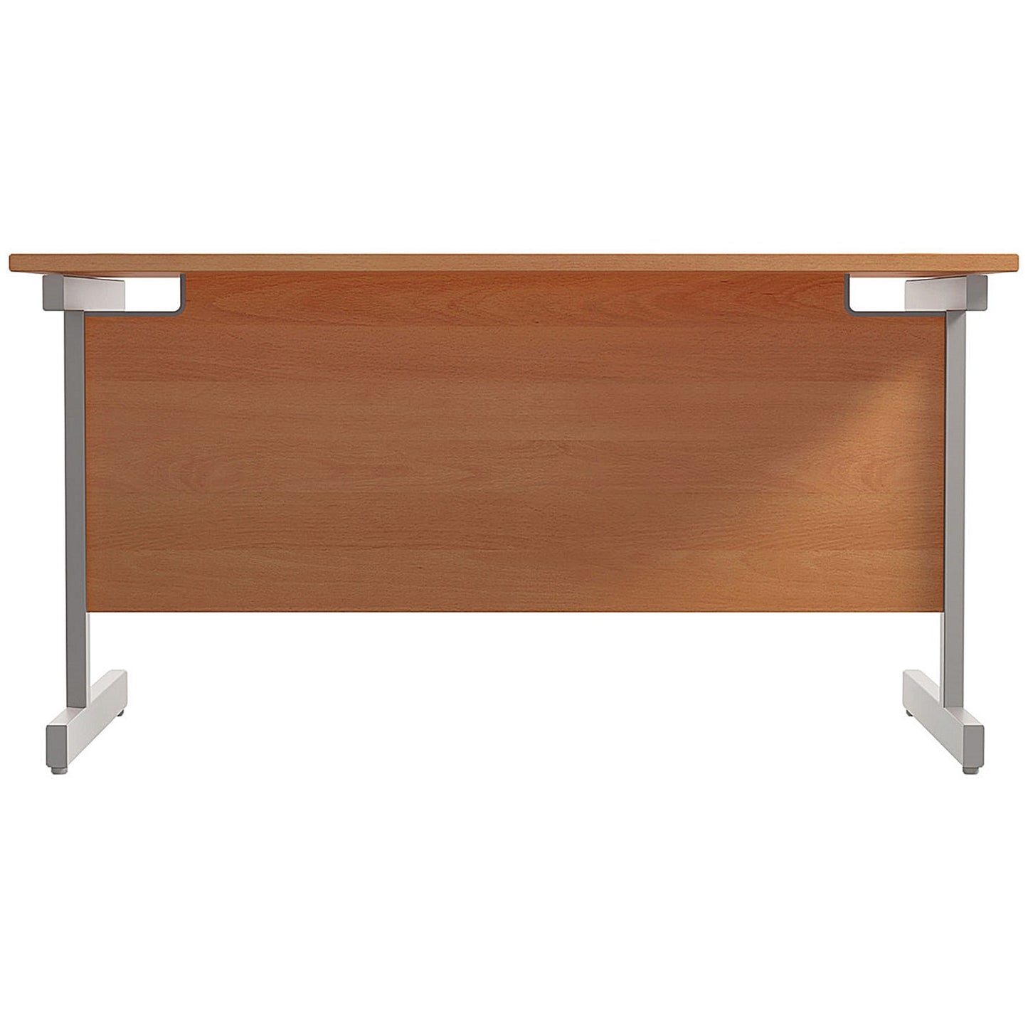 Jemini 1200mm Rectangular Desk, Silver Cantilever Leg, Beech