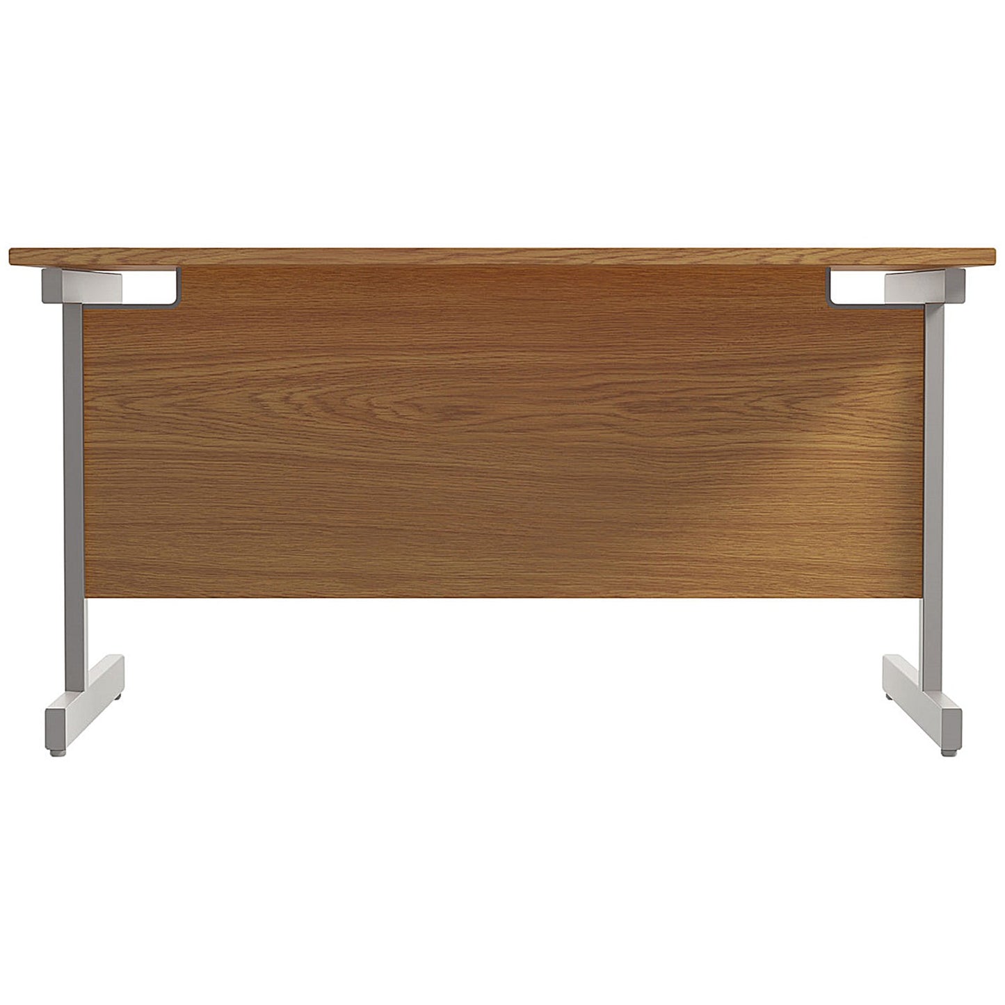 Jemini 1200mm Rectangular Desk, Silver Cantilever Leg, Oak