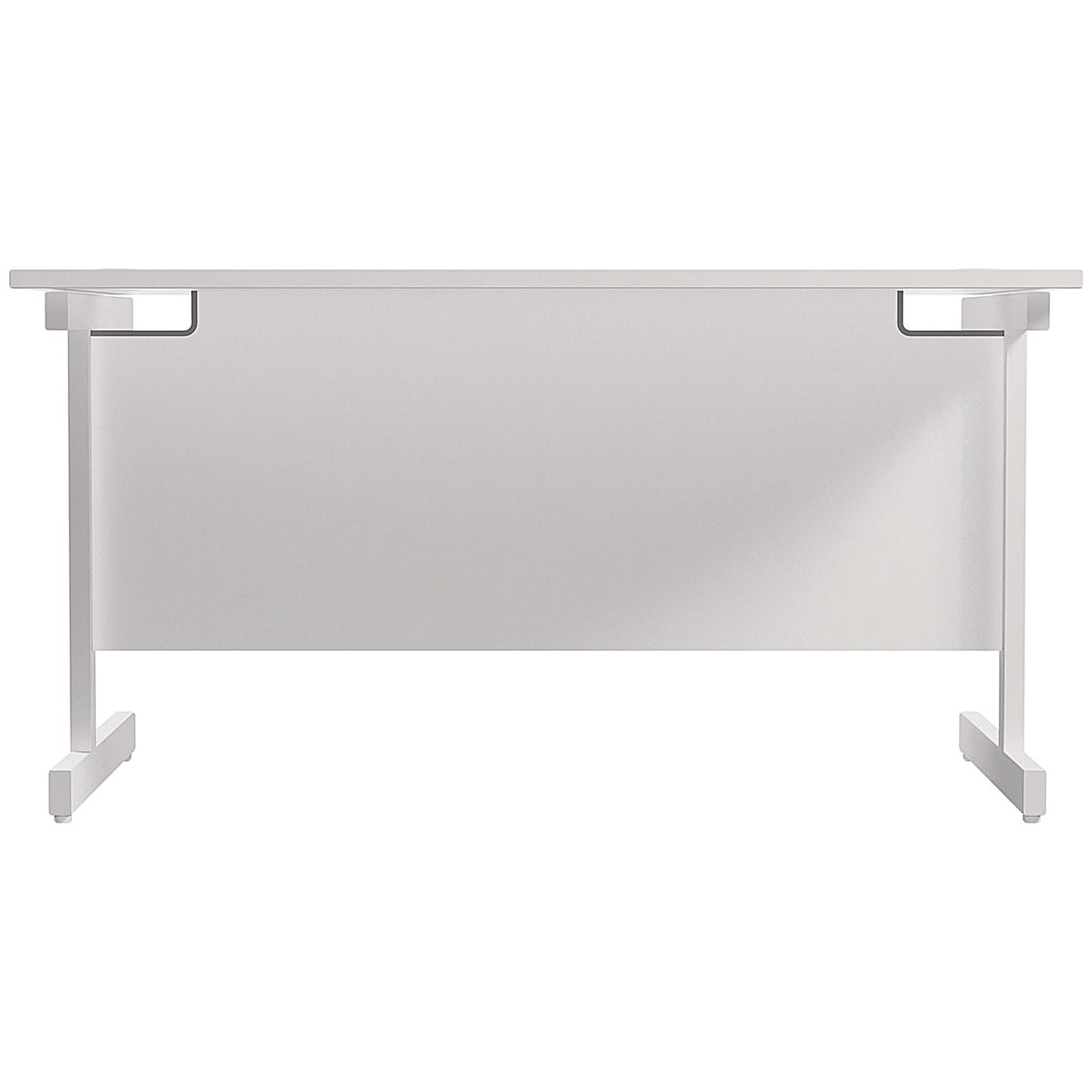 Jemini 1200mm Rectangular Desk, White Cantilever Leg, White