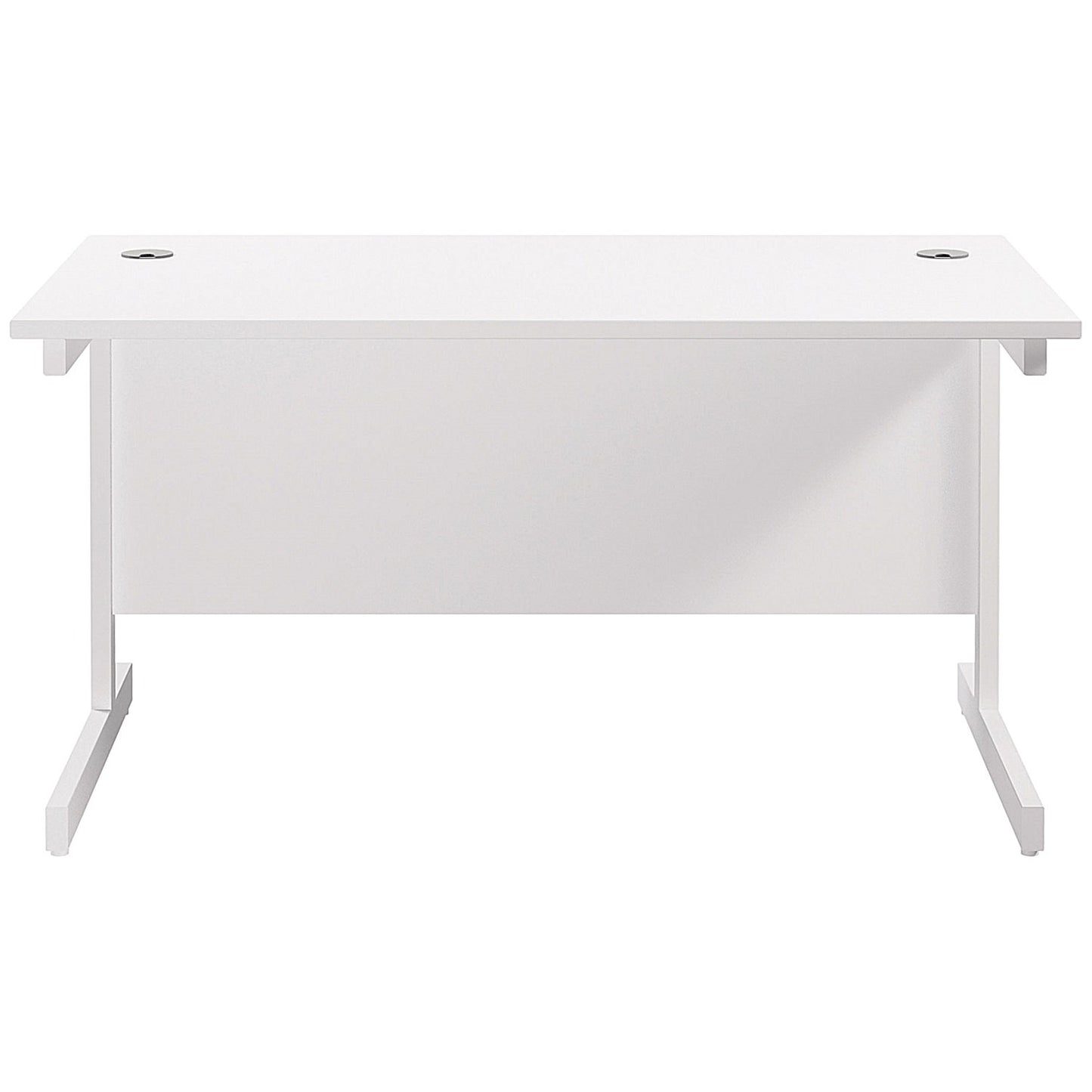 Jemini 1200mm Rectangular Desk, White Cantilever Leg, White