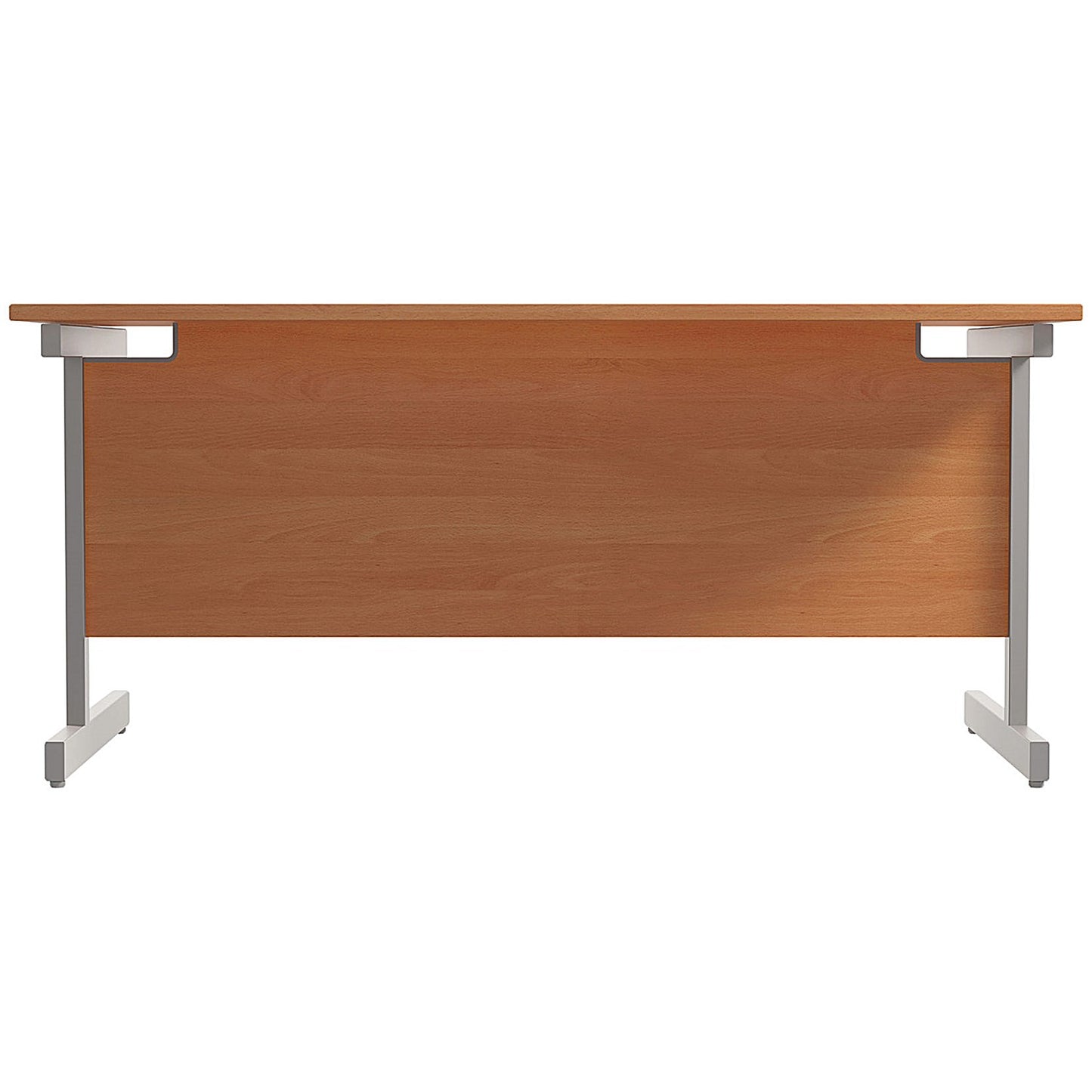 Jemini 1800mm Rectangular Desk, Silver Cantilever Leg, Beech