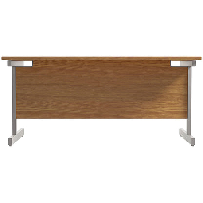 Jemini 1800mm Rectangular Desk, Silver Cantilever Leg, Oak