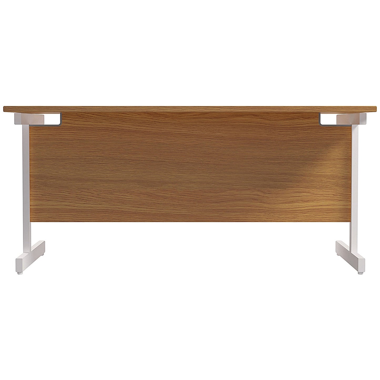 Jemini 1800mm Rectangular Desk, White Cantilever Leg, Oak